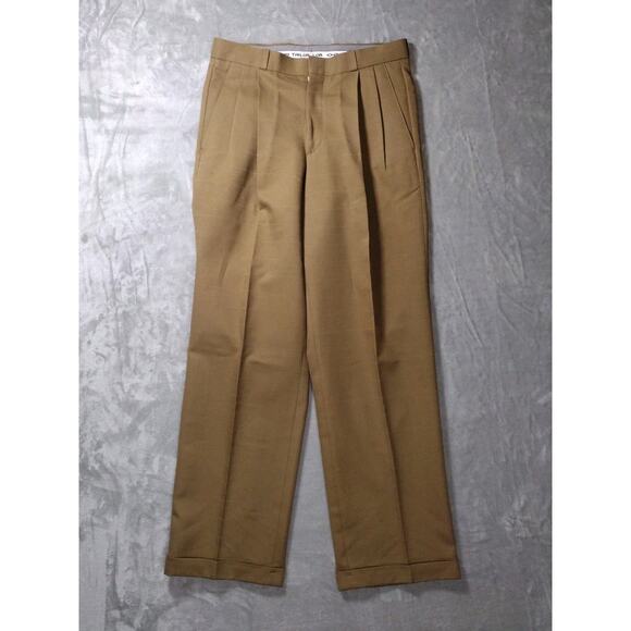 Mens Custom Tailor 3 Piece Suit Brown Tan Size 42 Academia Old Money Classic - Picture 13 of 16